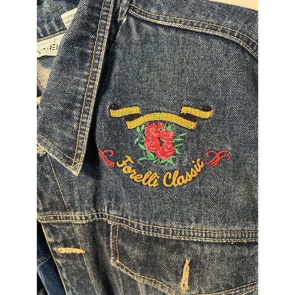 Vintage 90s Y2K Forelli Classic Denim Trucker Jacket Women’s Size 18 - Picture 2 of 5